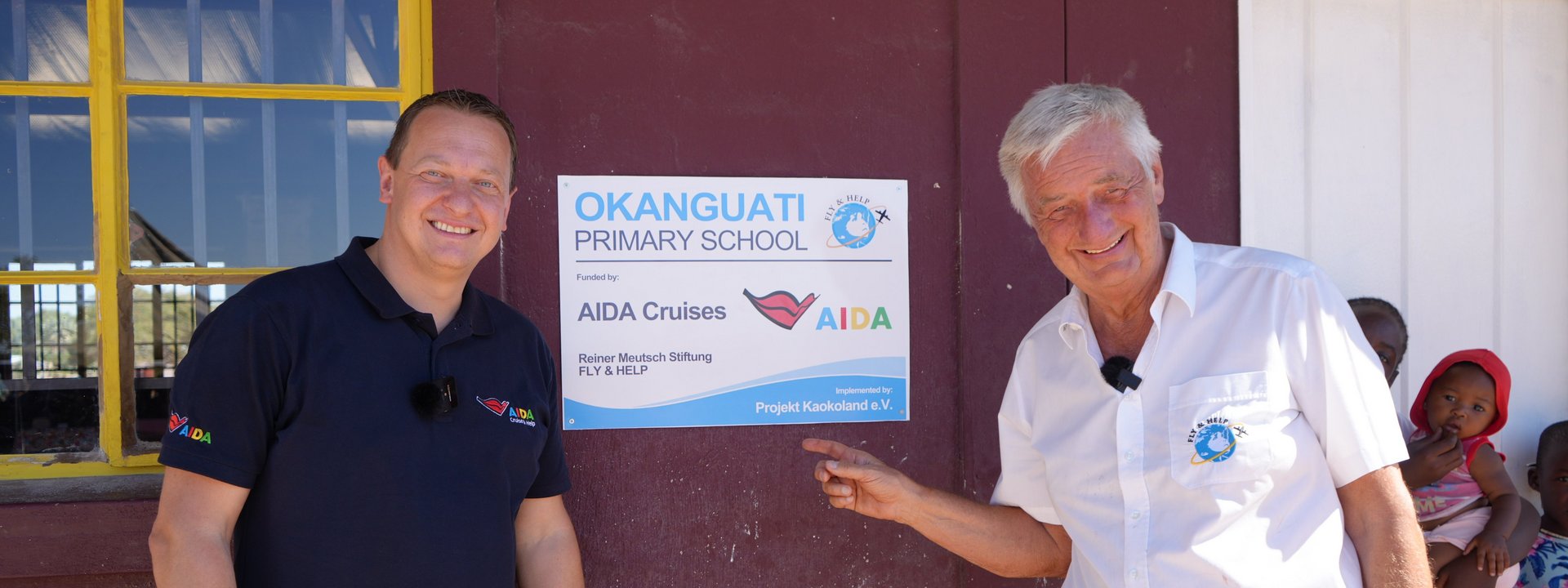 AIDA President Felix Eichhorn in Namibia // 60th school funded through AIDA Cruise & Help