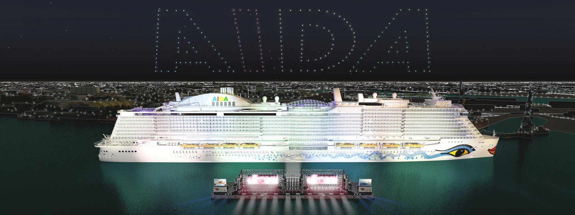 Highlight of the 835th HAFENGEBURTSTAG HAMBURG: AIDA Cruises transforms the Elbe into a festival stage 