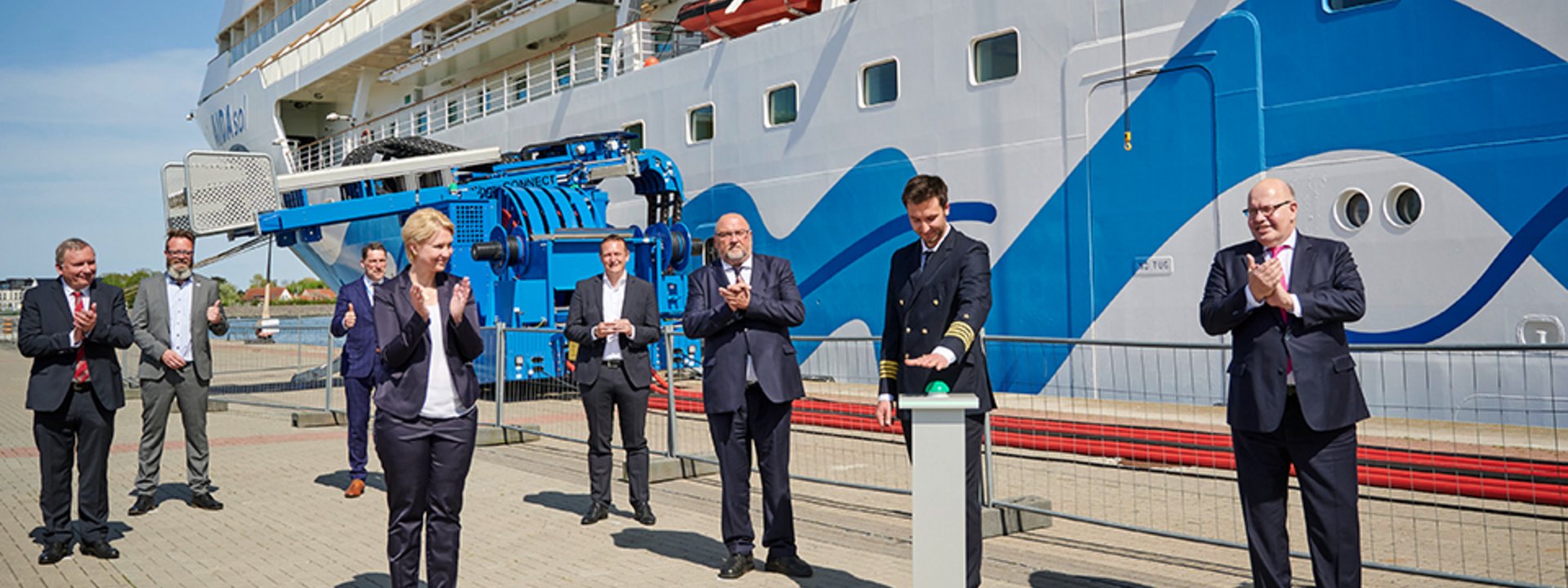AIDA Cruises opens with AIDAsol Europe's largest shore power plant in Rostock-Warnemünde, Germany